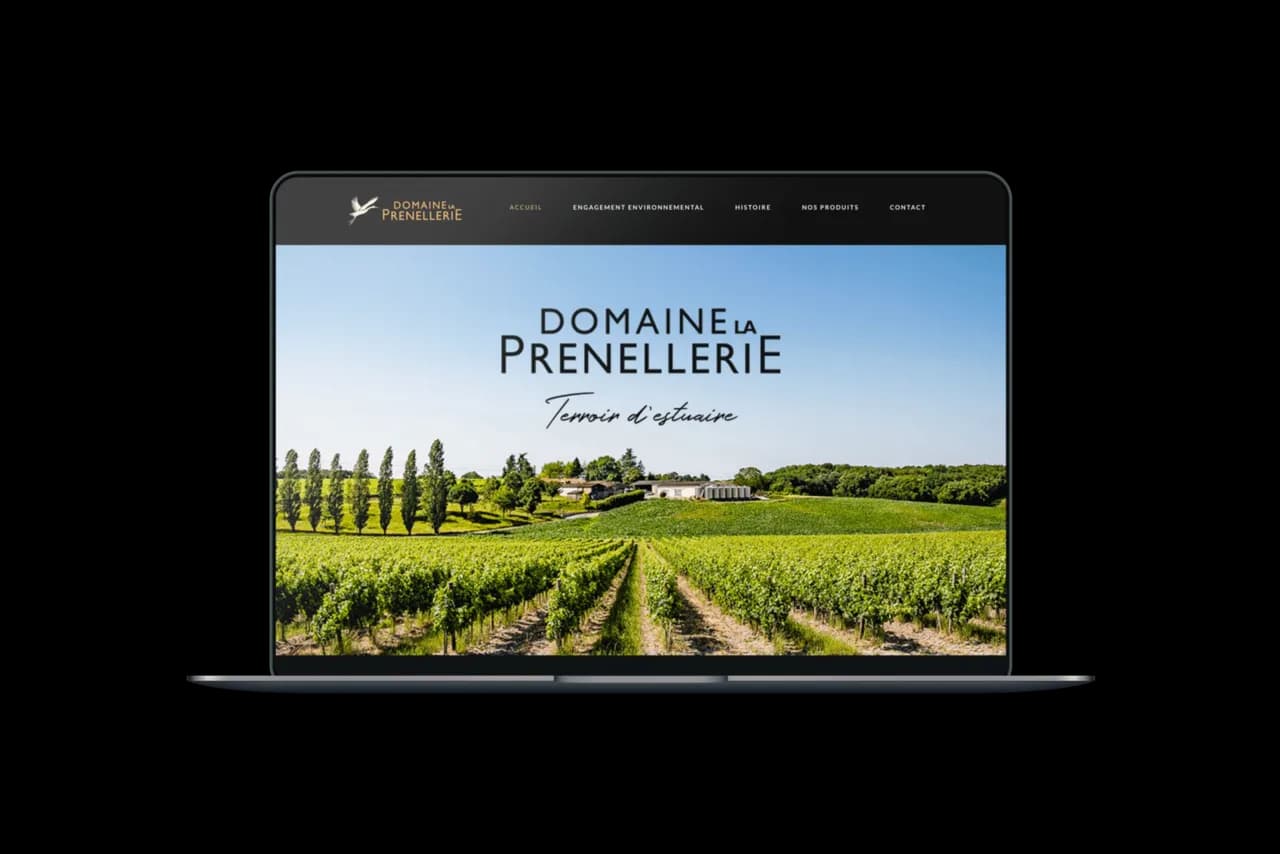 Création site internet catalogue pour un vignoble