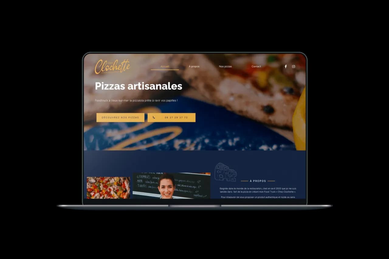 Création site internet vitrine pour une pizzeria