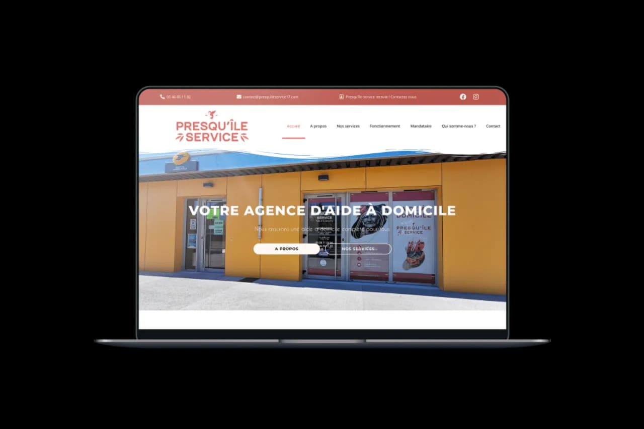 Création site internet vitrine pour une agence d'aide à domicile