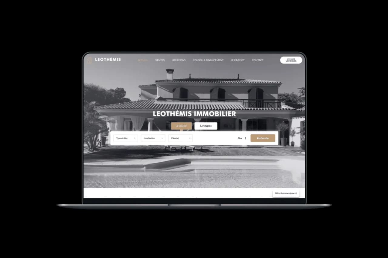 Création site internet vitrine pour une agence immobilière