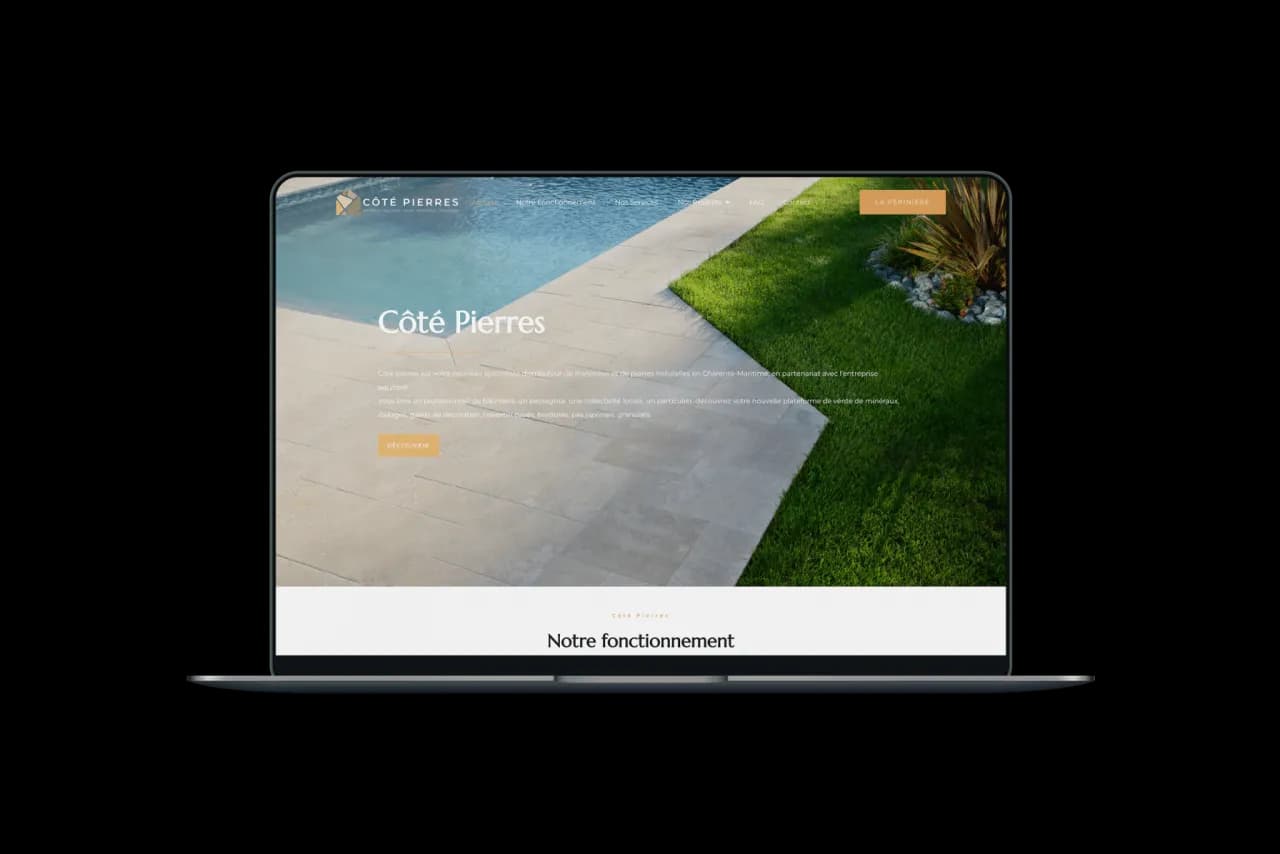 Création site internet vitrine pour distributeur de matériaux et de pierres naturelles en Charente-Maritime