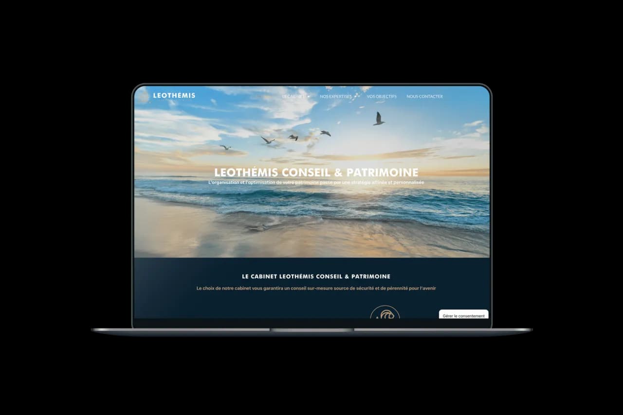 Création site internet vitrine pour société de conseil & patrimoine