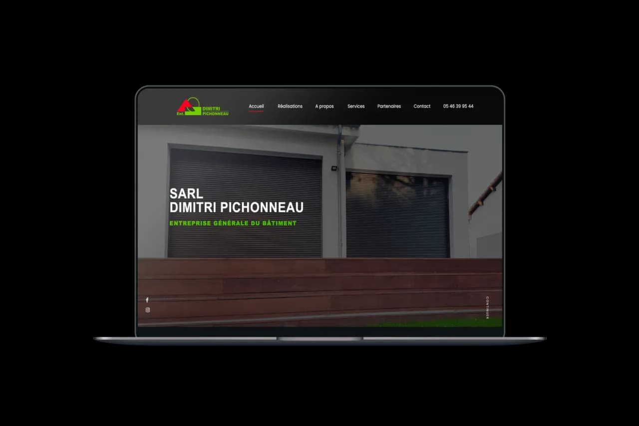 Création site internet vitrine pour une entreprise du bâtiment