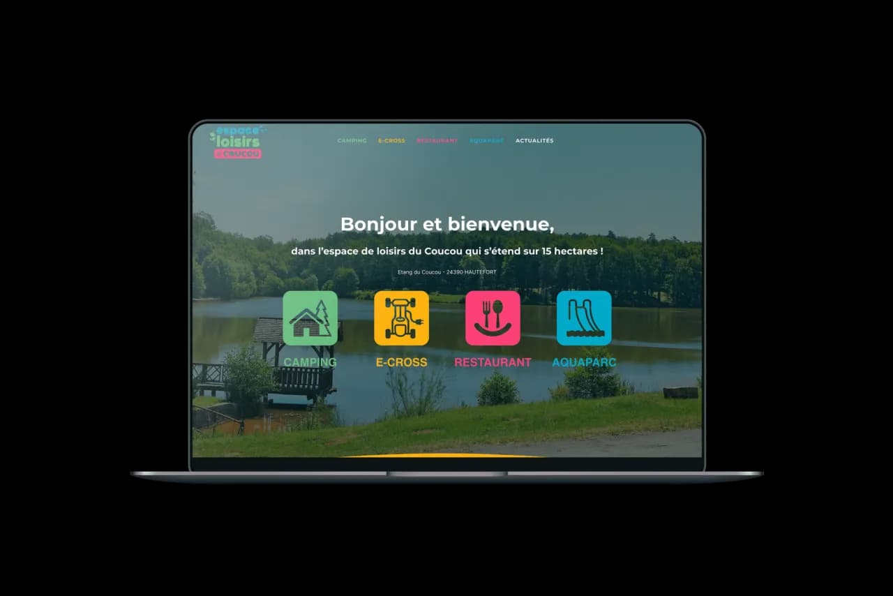 Création site internet vitrine pour un espace de loisirs