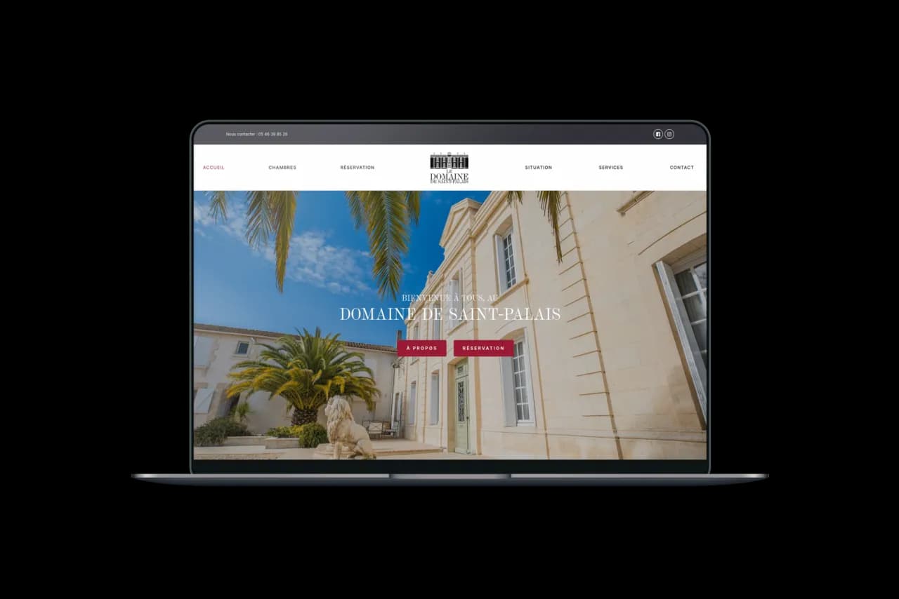 Création site internet vitrine pour un hôtel de charme à Saint-Palais-sur-Mer