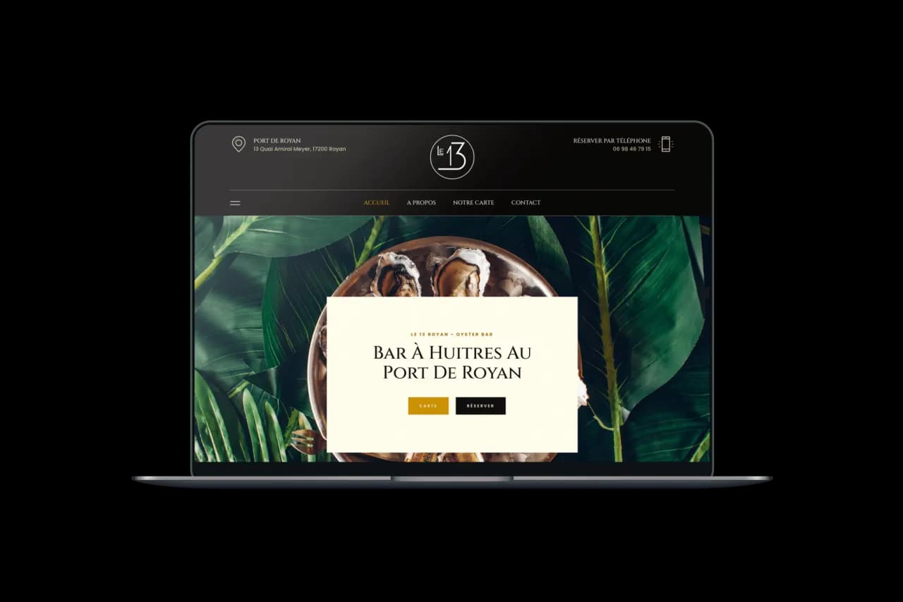 Création site internet vitrine pour un restaurant avec système de réservation
