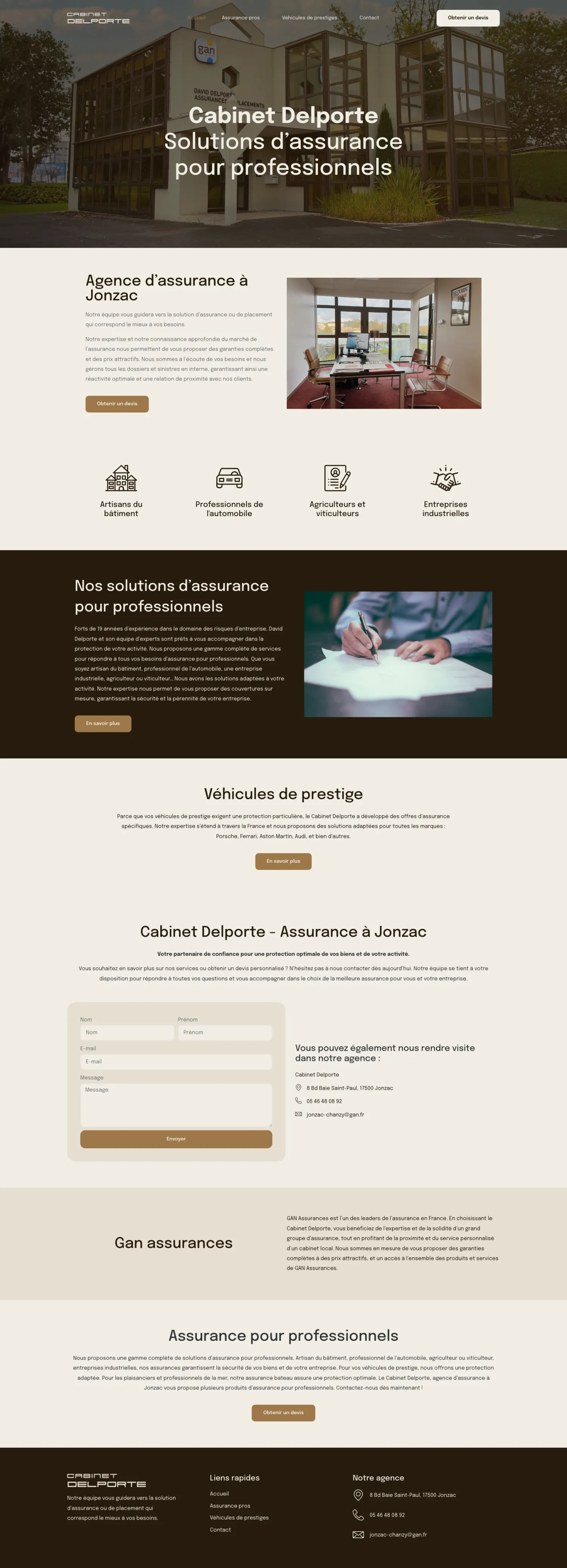 Aperçu du site internet Cabinet Delporte créé par FORGITWEB · secteur Cabinet · Services