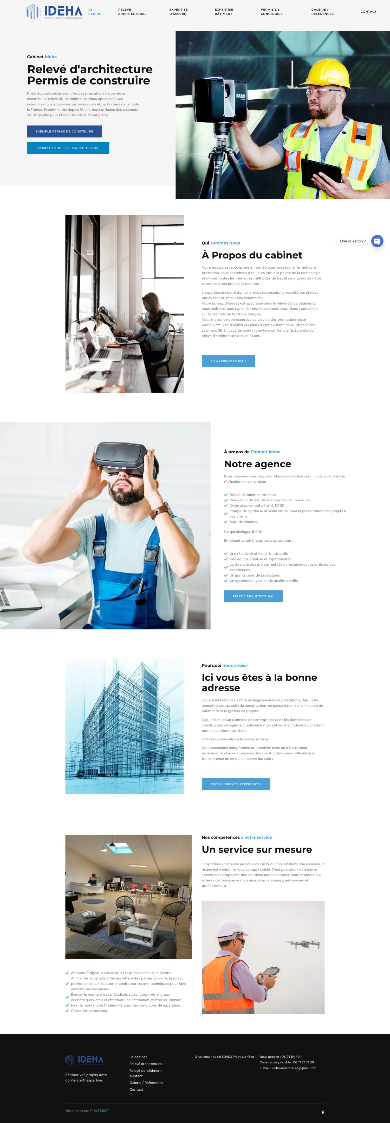 Aperçu du site internet Cabinet Idéha créé par FORGITWEB · secteur Cabinet · Services