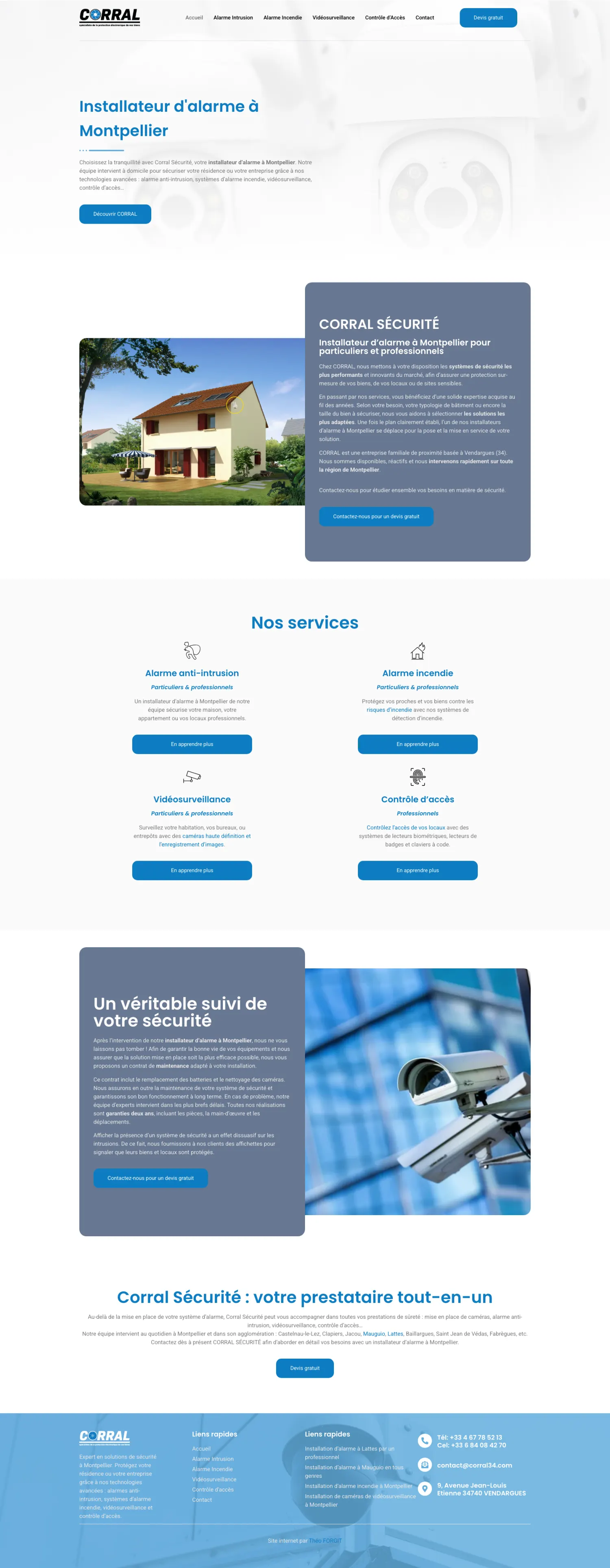 Site internet Corral 34 · Restauration · réalisation FORGITWEB