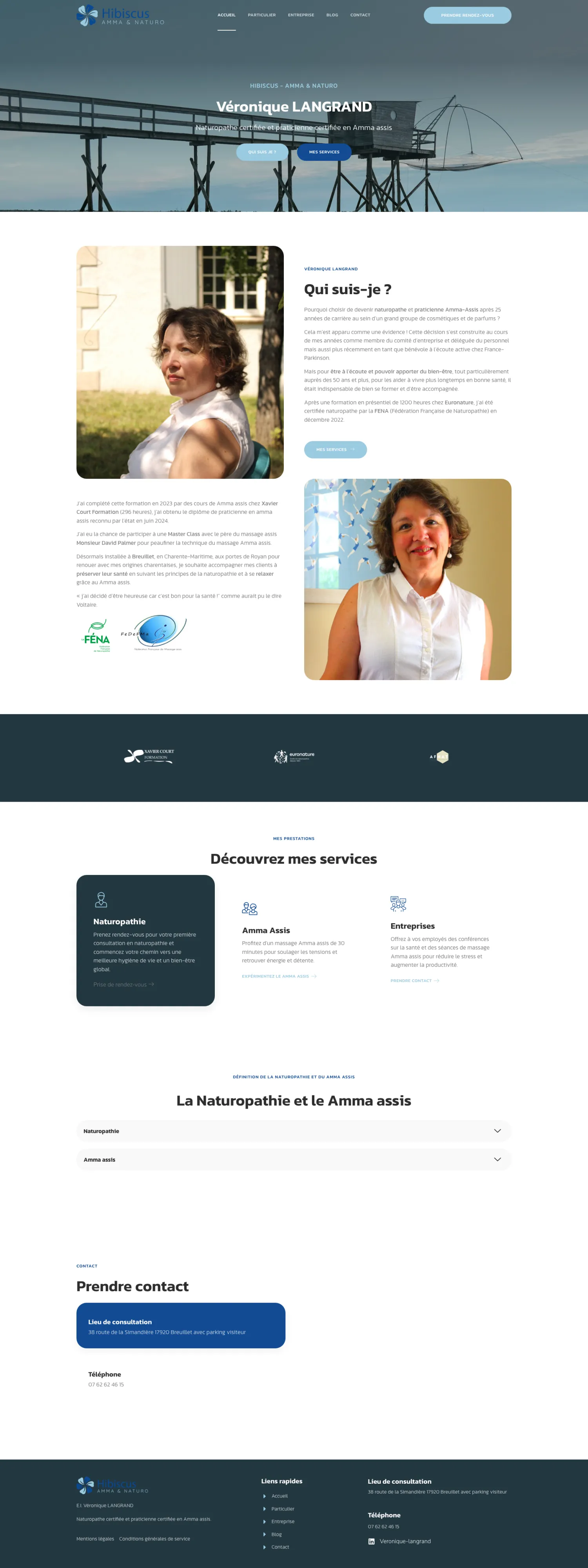 Aperçu du site internet Hibiscusnaturo créé par FORGITWEB · secteur Services