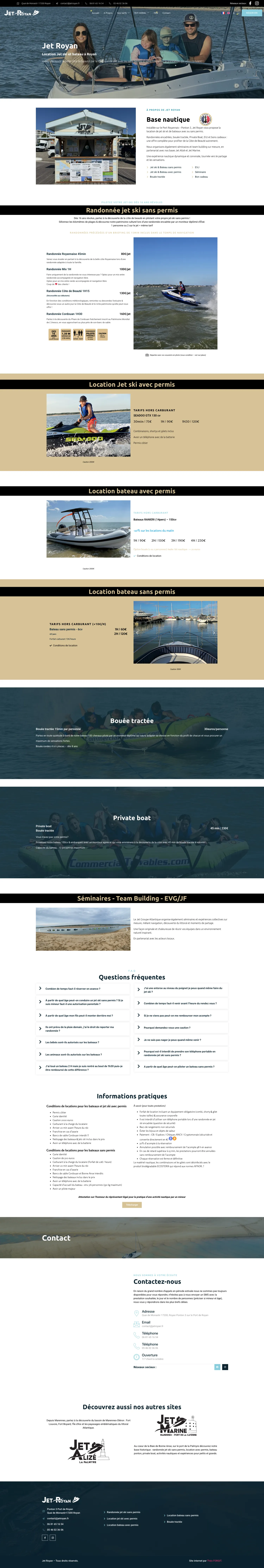 Site Jet Royan · réalisation FORGITWEB référencée en première page Google