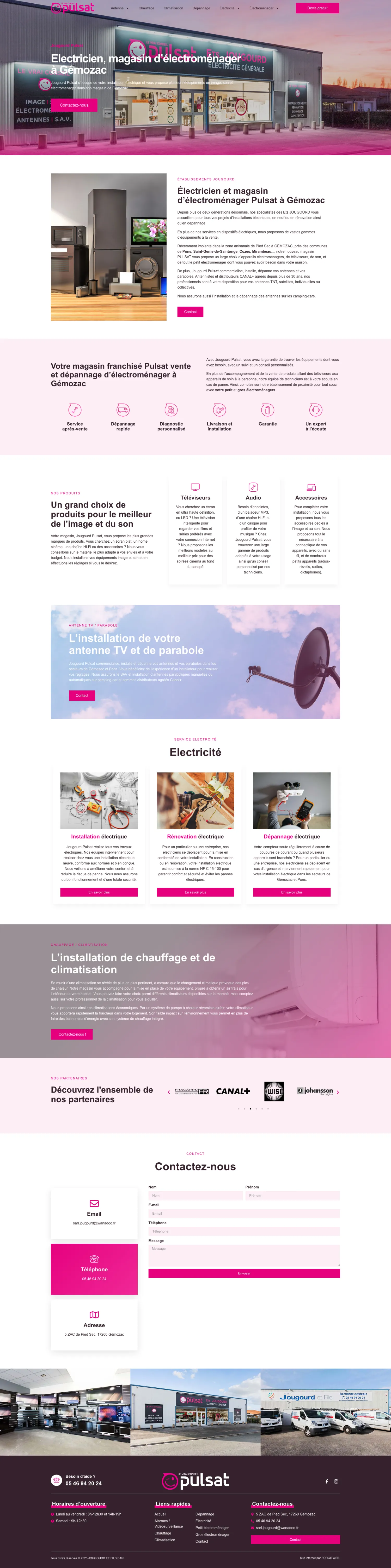 Aperçu du site internet Jougourd créé par FORGITWEB · secteur Services