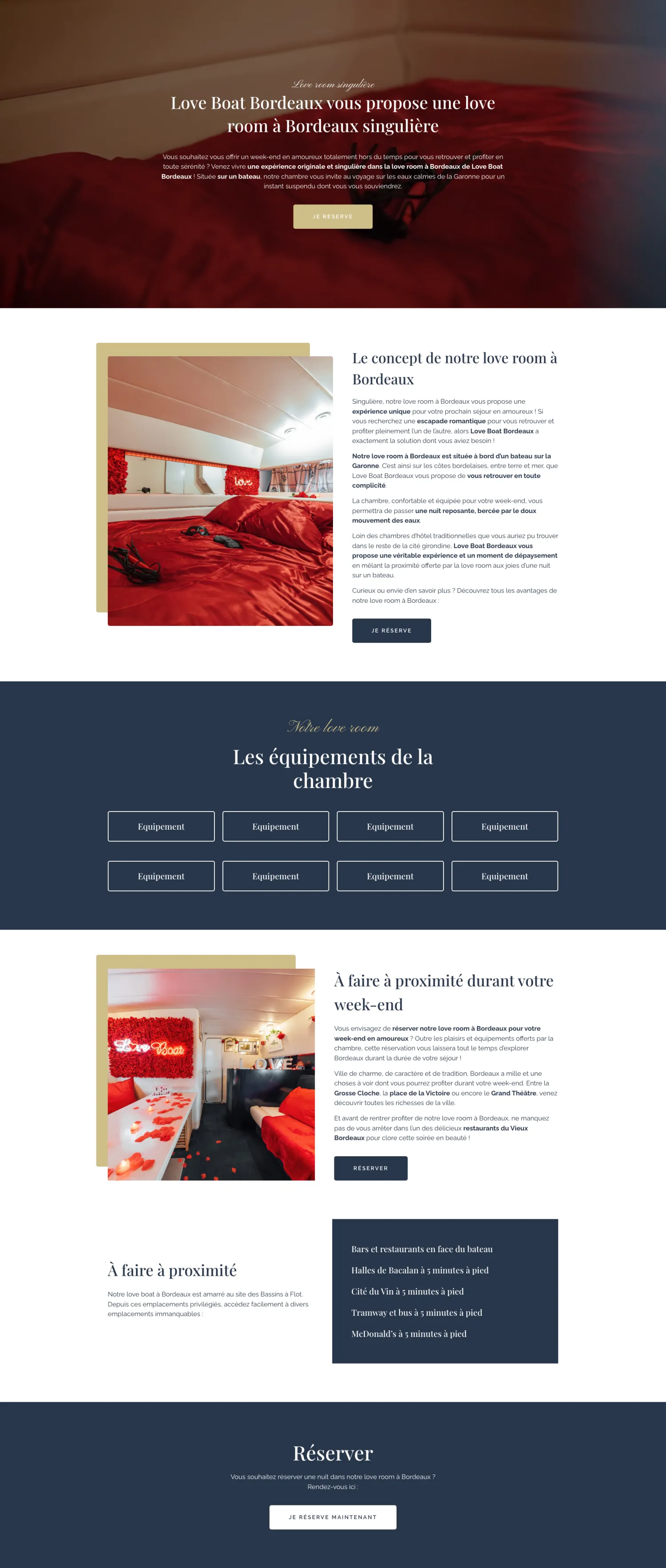 Aperçu du site internet Loveboatbordeaux créé par FORGITWEB · secteur Services