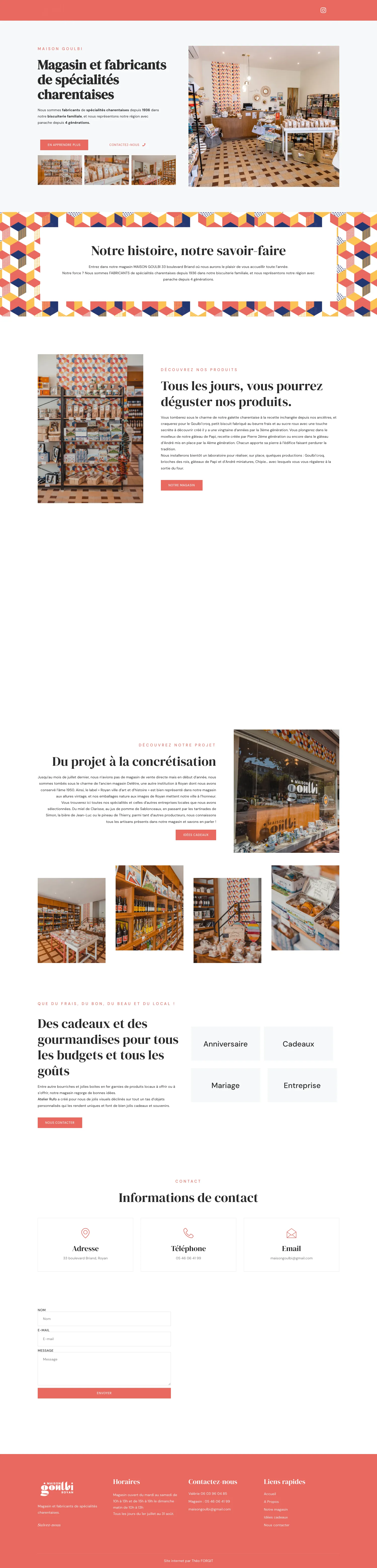 Site une page Maison Goulbi · immobilier créé par FORGITWEB