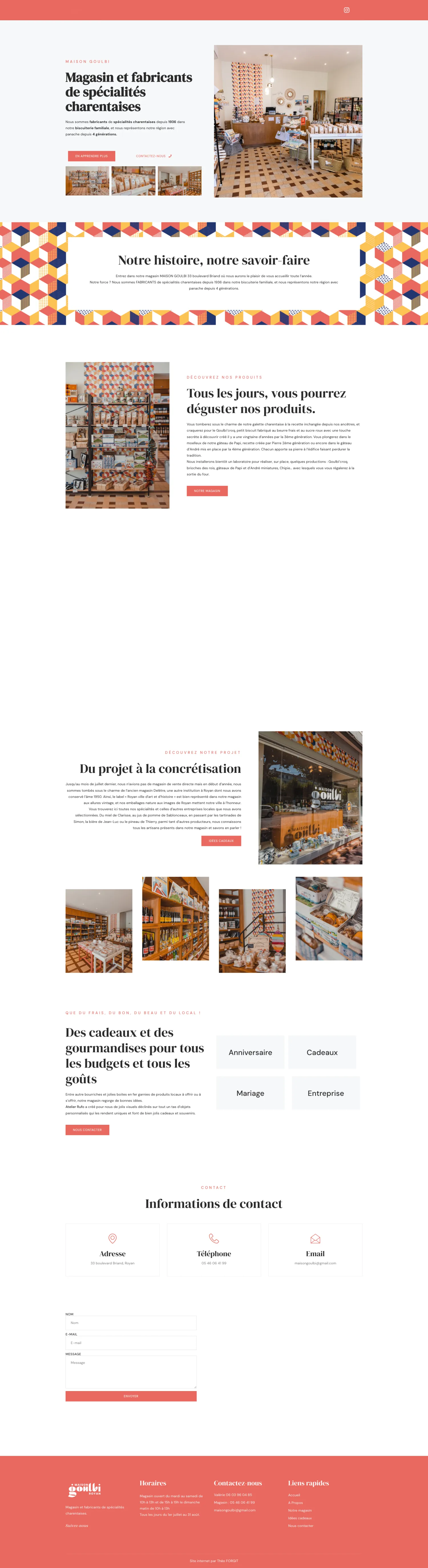 Aperçu du site internet Maisongoulbi créé par FORGITWEB · secteur Services