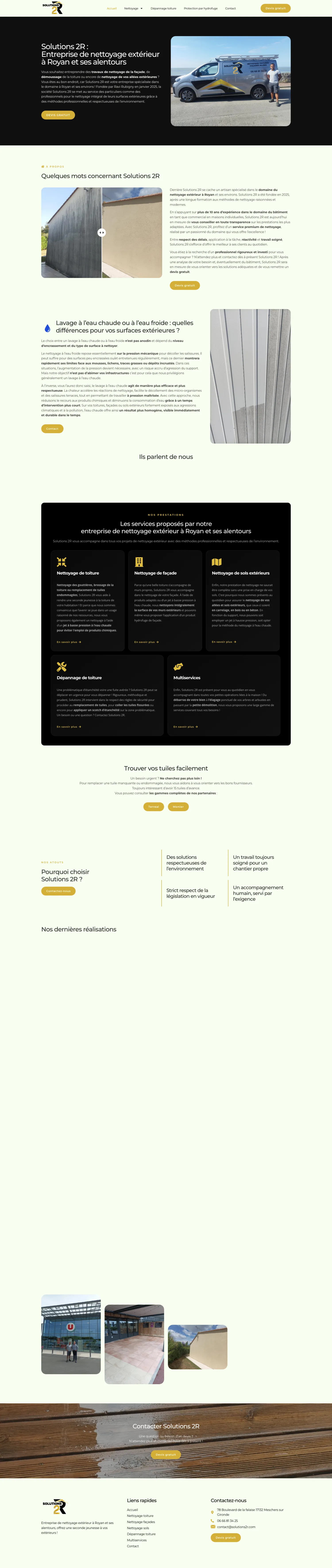 Aperçu du site internet Solutions2r créé par FORGITWEB · secteur Artisanat · BTP