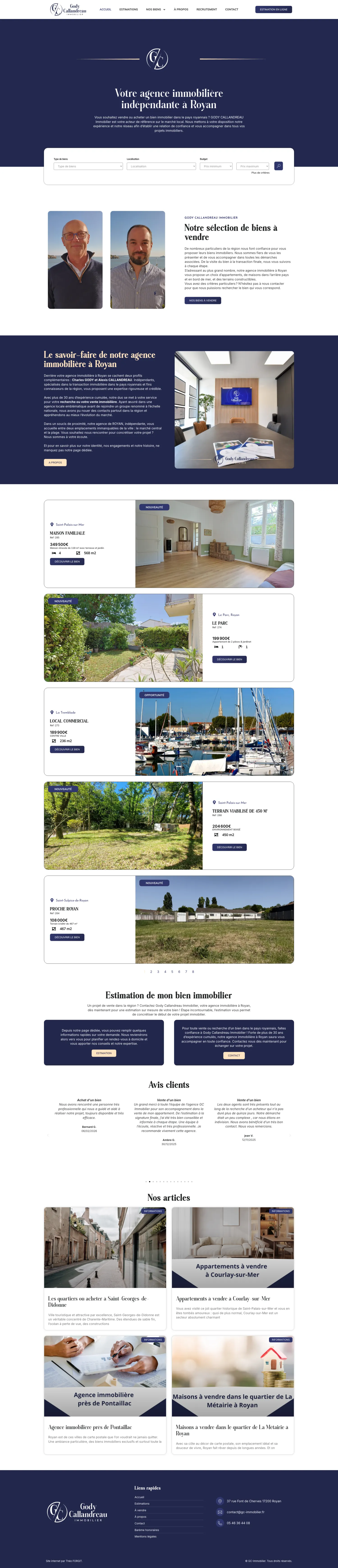 GC Immobilier · site réalisé par FORGITWEB agence web Charente-Maritime