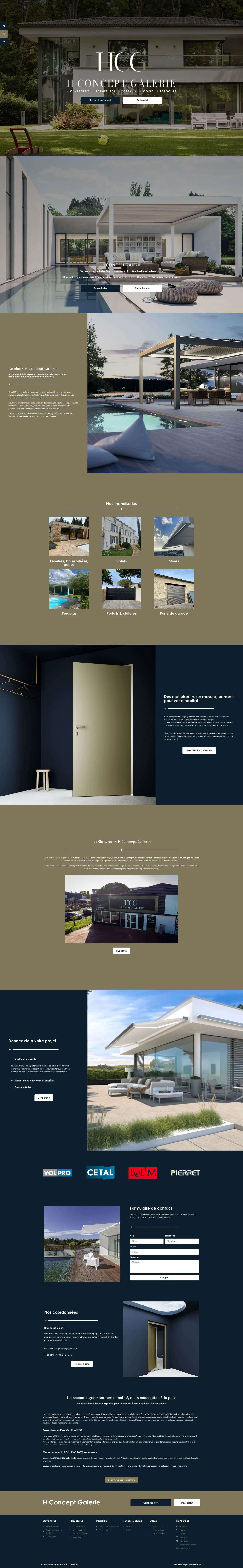 H Concept Galerie · site réalisé par FORGITWEB