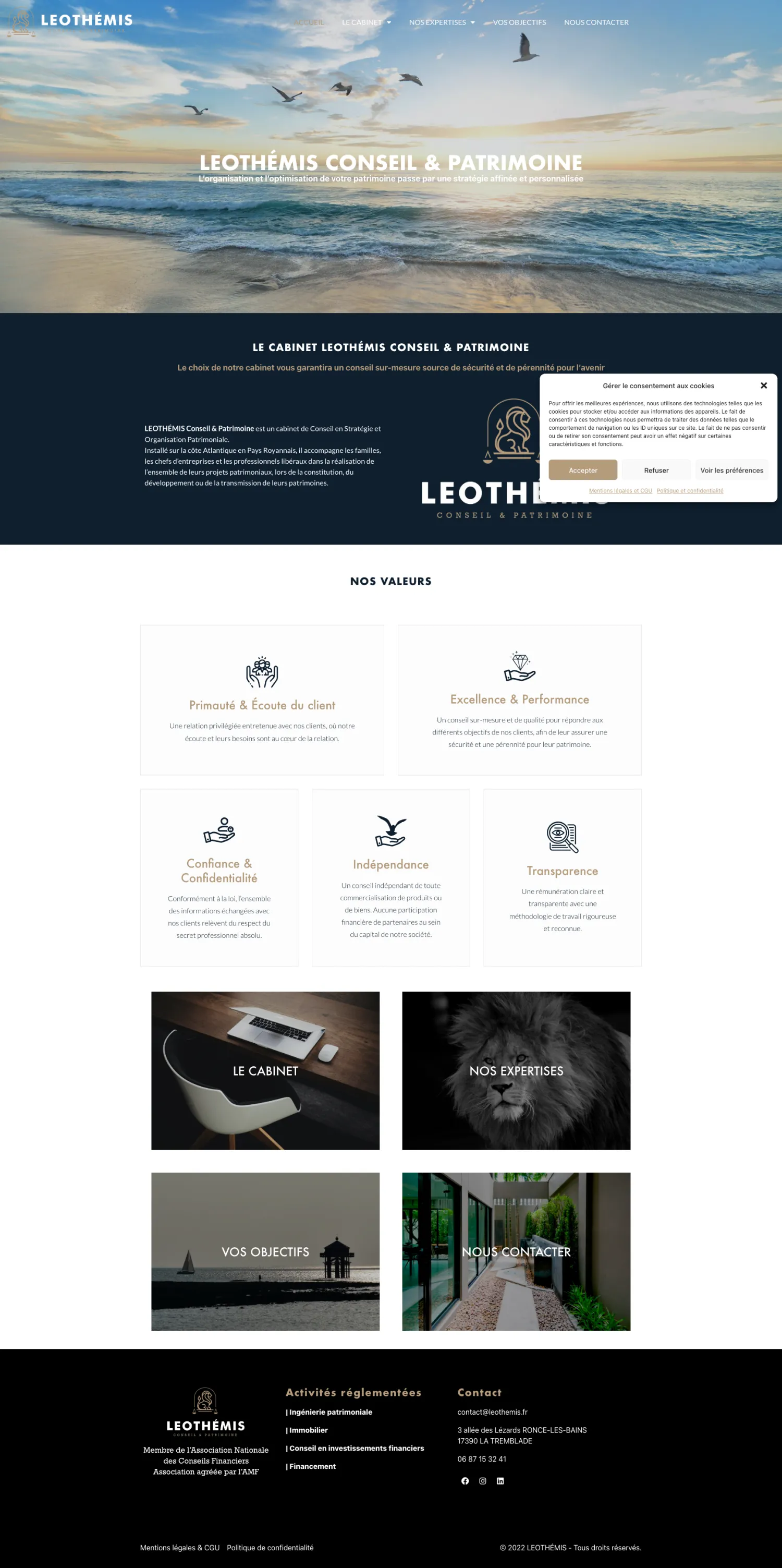 Léothémis · site réalisé par FORGITWEB