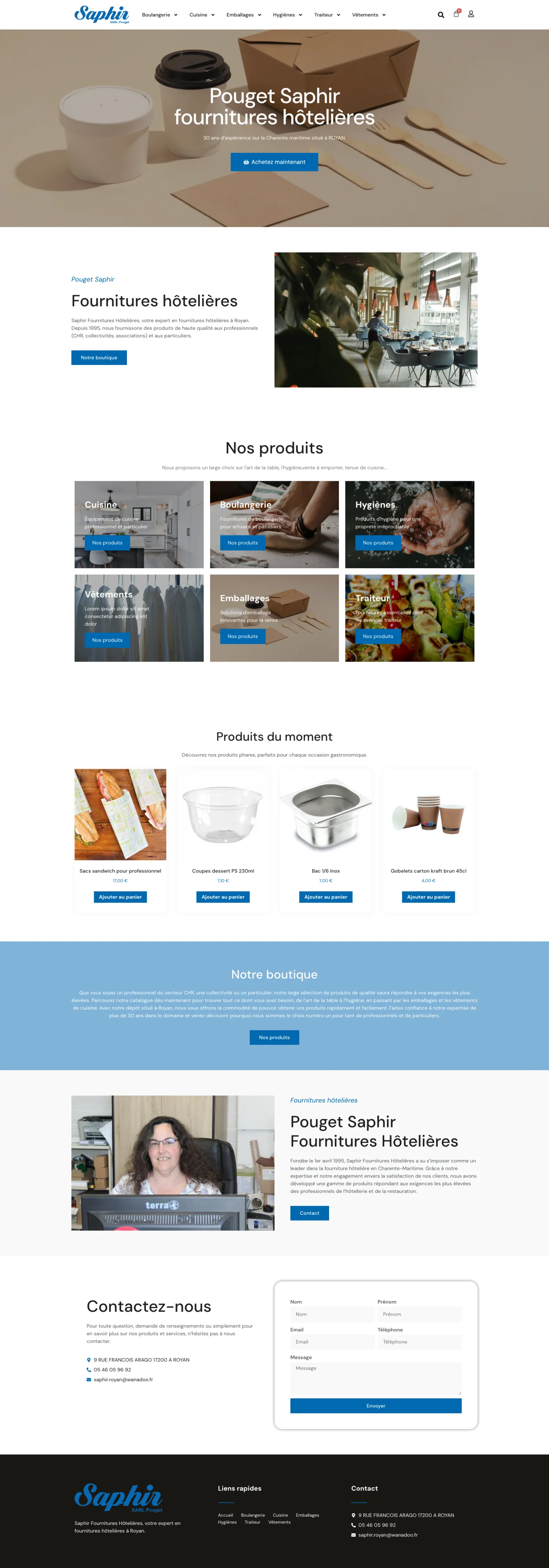 Pouget Saphir · site réalisé par FORGITWEB agence publicitaire Saintes