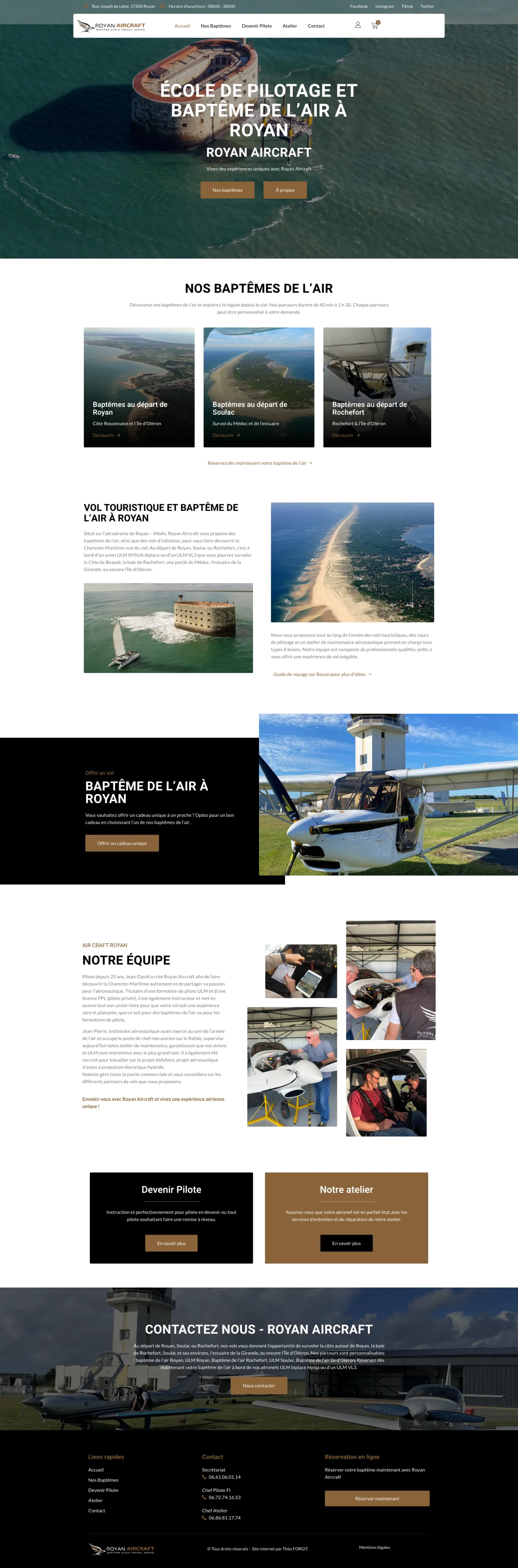 Royan Aircraft · site réalisé par FORGITWEB