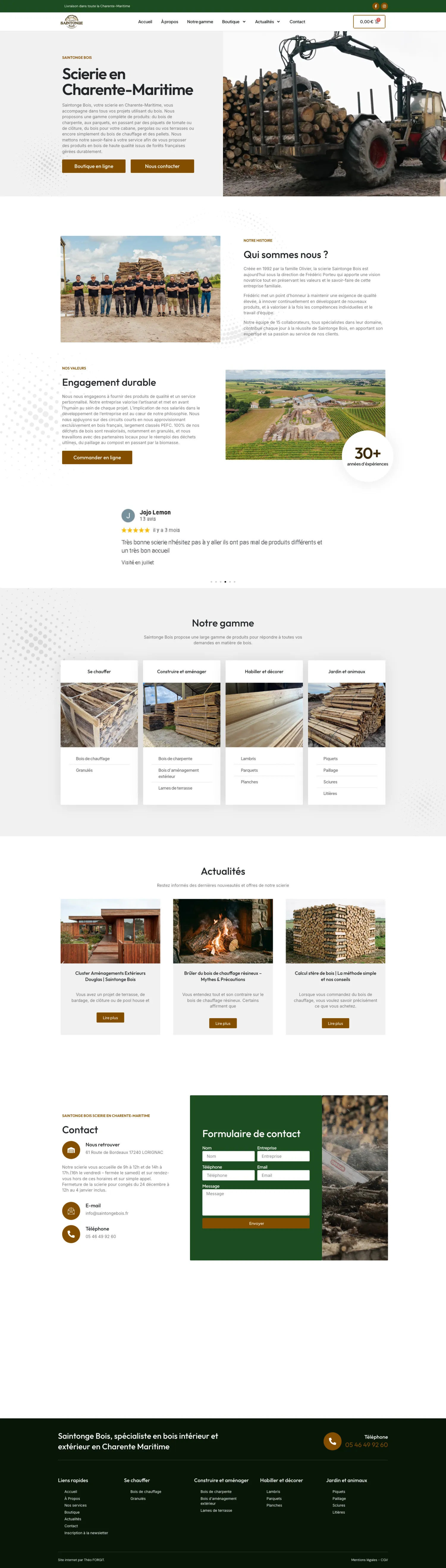 Site Saintonge Bois maintenu par FORGITWEB · maintenance La Rochelle