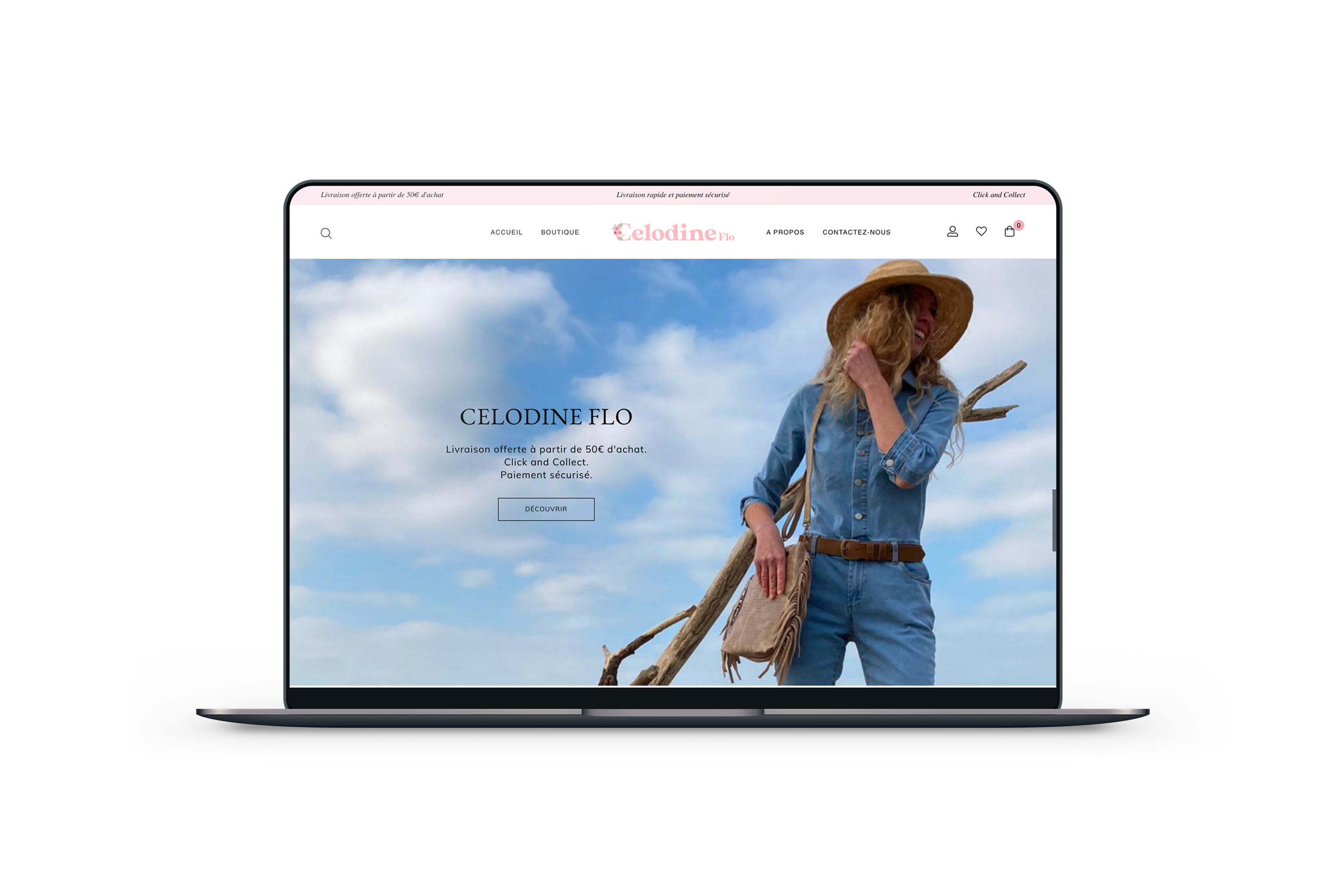 Création boutique en ligne pour magasin de vêtements - Celodine Flo à Saint-Georges de Didonne