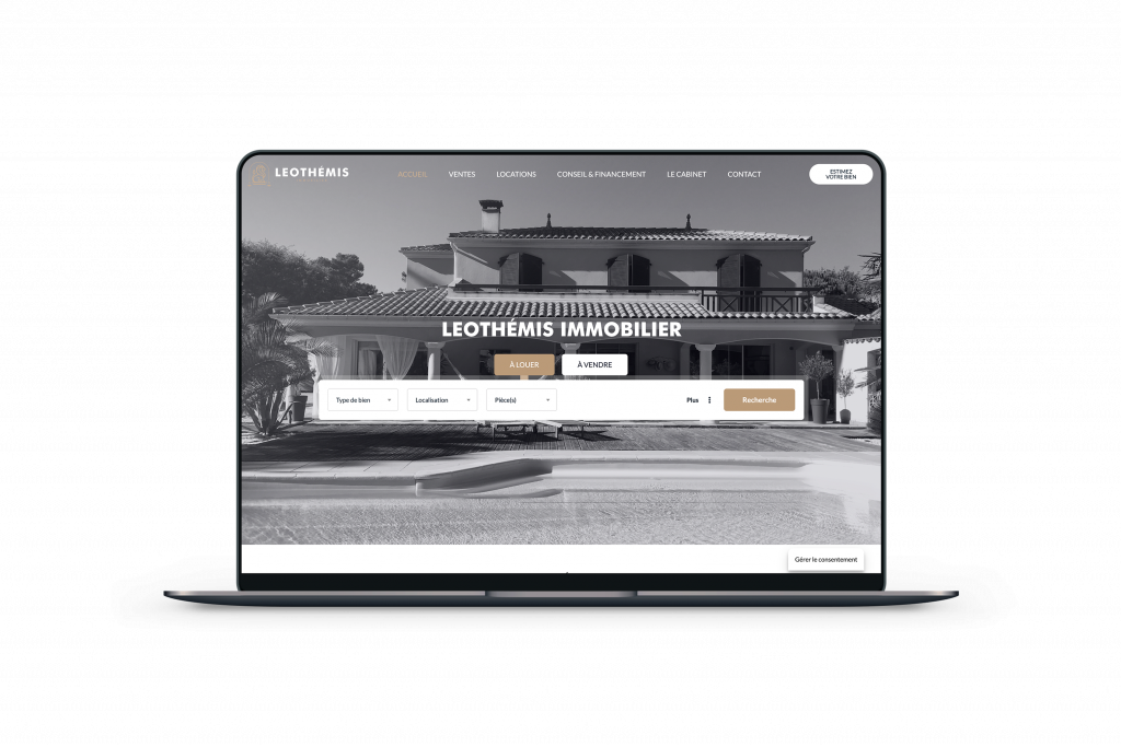 Création site internet vitrine pour agence immobilière